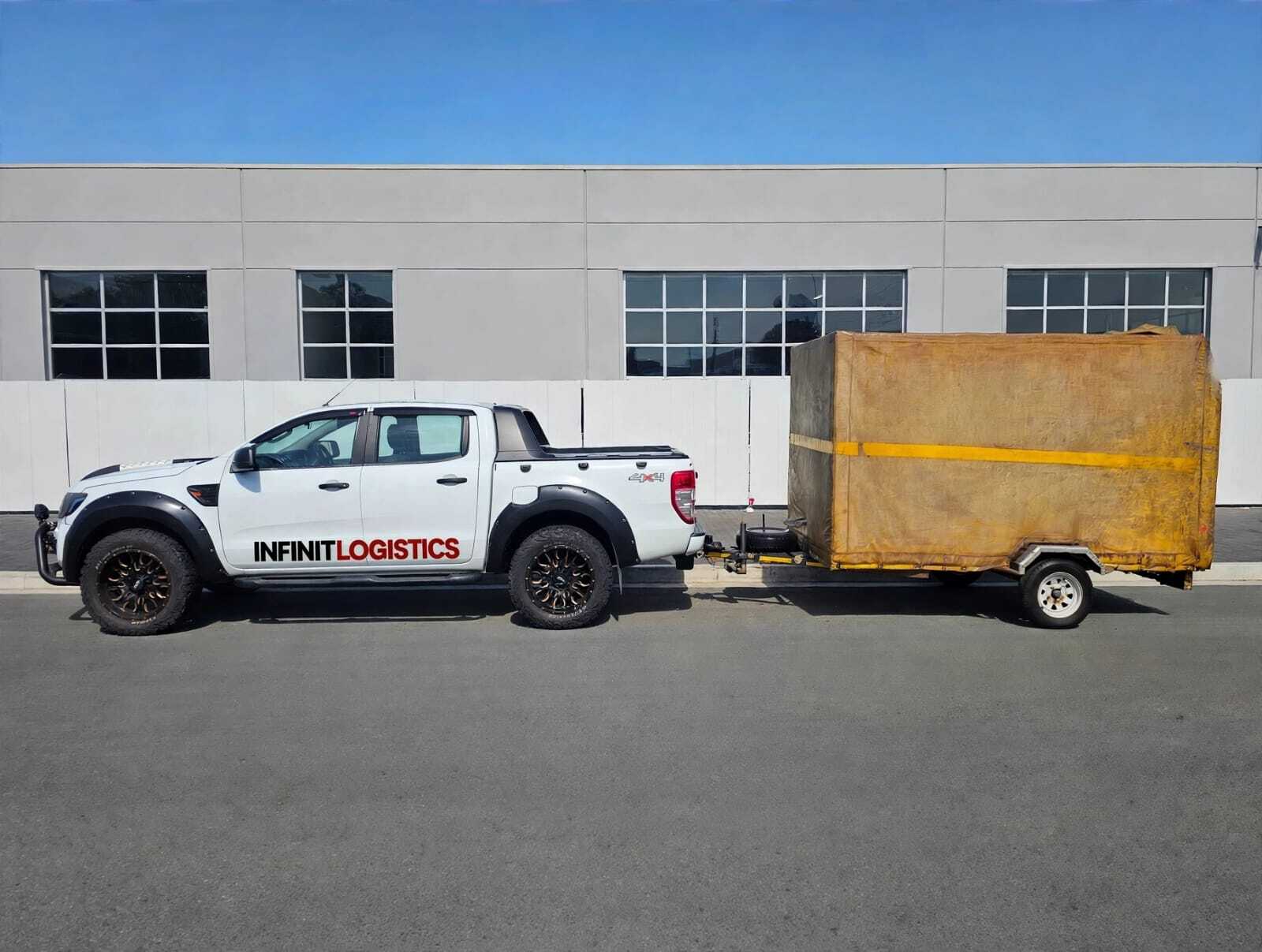 1-ton fleet vehicle on route